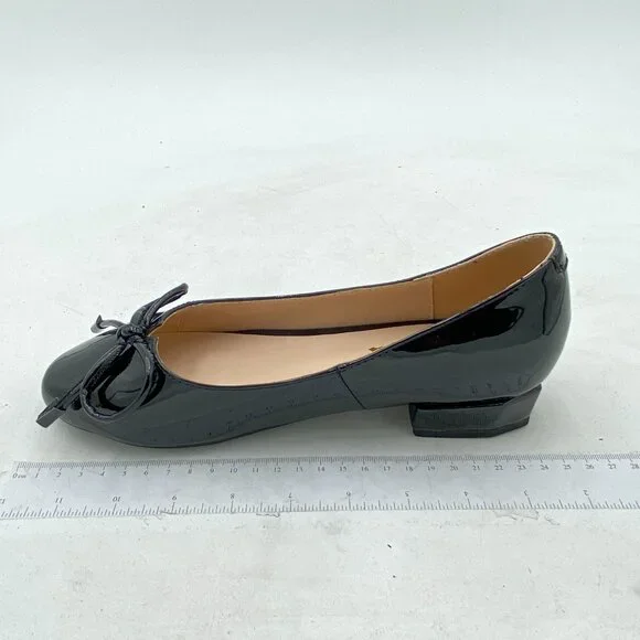 FSJ | Shoes | Fsj Black Cute Bow Pump Closed Toe Slide Low Heel Comfort  Comfortable Shoes | Poshmark